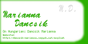 marianna dancsik business card